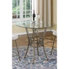 Darcy Round Counter Table - Clear Glass Top, Bronze Frame - CI-DARCY-CNT