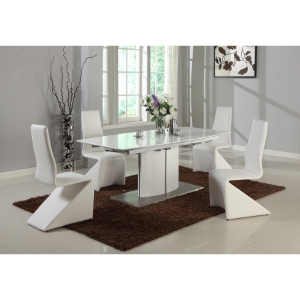Elizabeth Extension Rectangular Dining Table - Matt White 