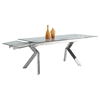 Ella Extendable Dining Table - Butterfly Legs, Tempered Clear - CI-ELLA-DT
