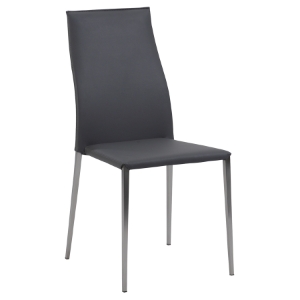 Elsa Stackable Side Chair - Contour Back, Gray (Set of 4) 