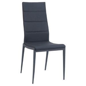 Jackie Side Chair - Black, Faux Leather (Set of 4) 