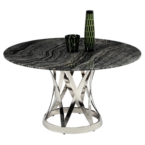 Janet Round Dining Table - Gray 