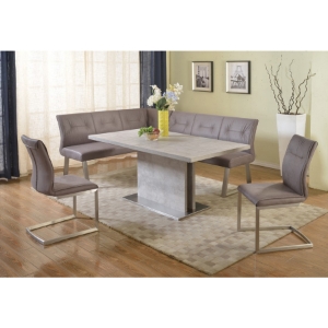 Kalinda Nook Set - Butterfly Extension, Tufted Back, Gray 