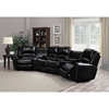 Laredo 3 Pieces Home Theater Seating - Bonded Leather, Black 