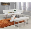 Linden Bench - Faux Leather, Gloss White - CI-LINDEN-BCH-WHT