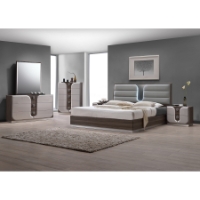 London 4 Pieces Bedroom Set - Zebra Wood