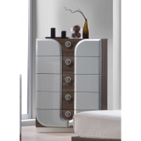 London Chest - 5 Drawers, Zebra Wood