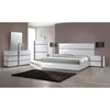 Manila 4 Pieces Bedroom Set - High Gloss White and Gray - CI-MANILA-4PC-BED-SET