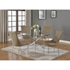 Patricia Round Dining Table - Glass Top, Polished Stainless Steel Base - CI-PATRICIA-DT