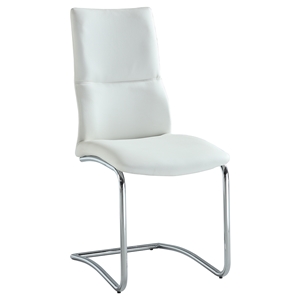Piper Side Chair - Faux Leather, White (Set of 2) 