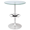 Round Pub Table - Glass Top, Chrome Base - CI-PUBTABLE-30