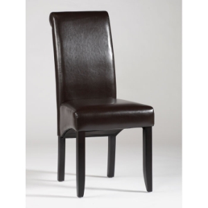 Taylor Rolled Back Brown Parson Chairs 