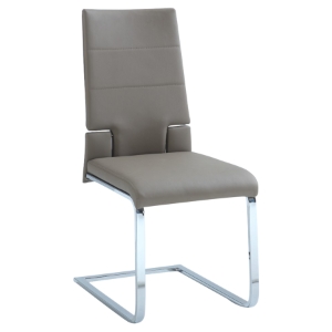 Savannah Motion Side Chair - Faux Leather, Taupe (Set of 2) 