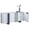 Shelley 4 Doors Buffet - Clear, Gloss White and Gray - CI-SHELLEY-BUF