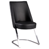 Tami Slight Concave Back Side Chair - Black, Chrome (Set of 2) - CI-TAMI-SC-BLK