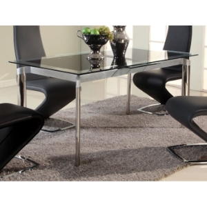 Tara Extending Dining Table - Rectangular Glass Top 