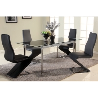 Tara 5 Piece Dining Set - Extending Table, High Back Chairs
