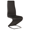 Tara High Back Side Chair - Chrome Base, Black - CI-TARA-SC-BLK