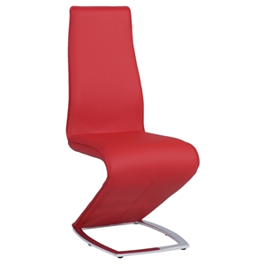 Tara Z-Shape Side Chair - Red (Set of 2) 