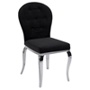 Teresa Arch Back Side Chair - Black, Button Tufted - CI-TERESA-SC-OVL