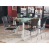 Tracy Triangle Glass Dining Set - CI-TRACY-575757-DT-7-PC-X-SET