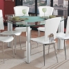 Tracy Triangle Glass Dining Set - CI-TRACY-575757-DT-7-PC-X-SET