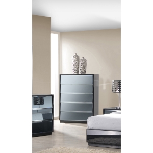 Vinice Chest - 5 Drawers, Black 