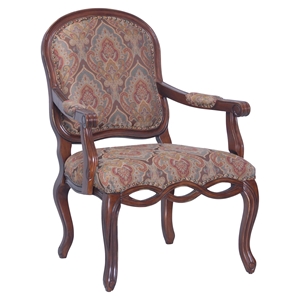 Harvard Carved Chair - Dark Pecan 