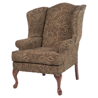 Paisley Wingback Chair - Coco, Cherry