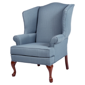 Erin Wingback Chair - Blue, Cherry 