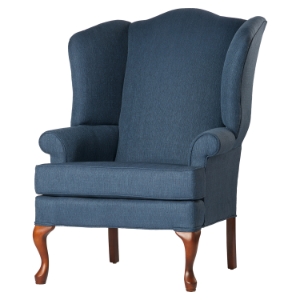 Crawford Wing Back Chair - Sky, Cherry 