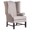 Chippendale Wingback Chair - Jitterbug Linen, Cherry - CP-8000-01