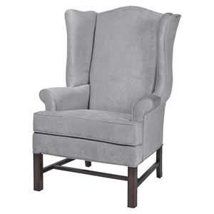 Chippendale Wing Chair - Silver 