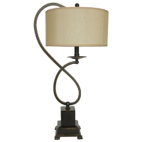 Bronze Metal Loop Table Lamp