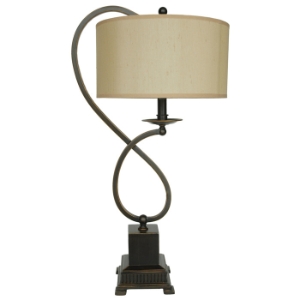 Bronze Metal Loop Table Lamp 