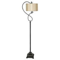 Bronze Metal Loop Floor Lamp