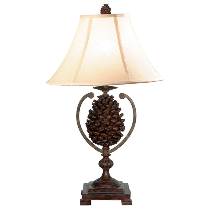 Pine Cone Country Style Table Lamp | DCG Stores
