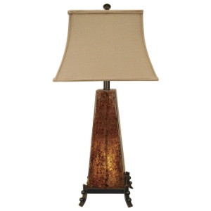 Amber Rock Glass Table Lamp (SET OF 2) 