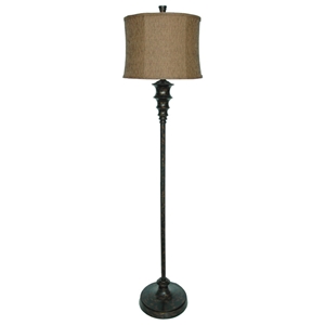 Bronze Floor Lamp with Drum Shade 