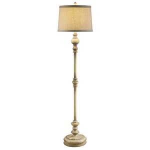 Sun Bleached Taupe Cottage Floor Lamp 