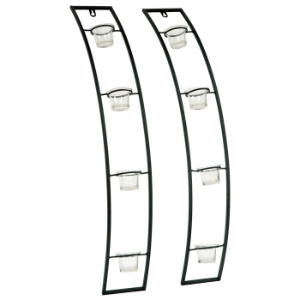 Vertical Metal Wall Candle Holder (Set of 2) 