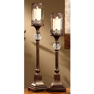 Regency Bronze 2-Piece Candle Holder Set 