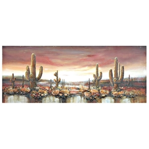 Sunset Oasis Wall Decor on Gallery Wrap Canvas 