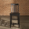 School House Bar Stool with 24 Inch Seat Height - Black (Set of 2) - CROS-CF500324-BK
