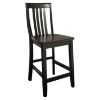School House Bar Stool with 24 Inch Seat Height - Black (Set of 2) - CROS-CF500324-BK
