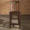 School House Bar Stool with 24 Inch Seat Height - Vintage Mahogany (Set of 2) - CROS-CF500324-MA