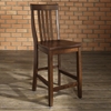 School House Bar Stool with 24 Inch Seat Height - Vintage Mahogany (Set of 2) - CROS-CF500324-MA