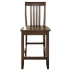 School House Bar Stool with 24 Inch Seat Height - Vintage Mahogany (Set of 2) - CROS-CF500324-MA