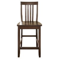 School House Bar Stool with 24 Inch Seat Height - Vintage Mahogany (Set of 2)