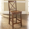 X-Back Bar Stool with 24 Inch Seat Height - Classic Cherry (Set of 2) - CROS-CF500424-CH